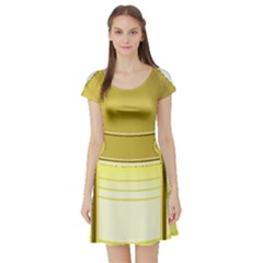 Short Sleeve Skater Dress Front Short Sleeve Skater Dress Front
