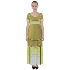 High Waist Short Sleeve Maxi Dress 