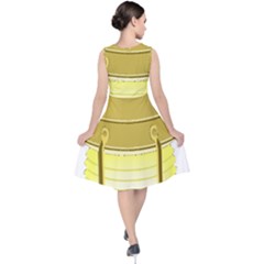 V-Neck Midi Sleeveless Dress  