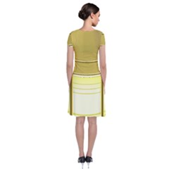 Short Sleeve Front Wrap Dress 
