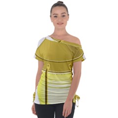 Off Shoulder Tie-Up T-Shirt 