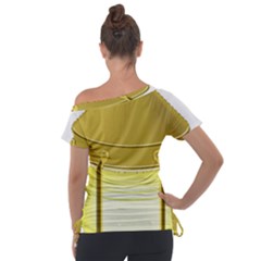 Off Shoulder Tie-Up T-Shirt 