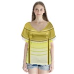E8kogkcwqam3rmd V-Neck Flutter Sleeve Top