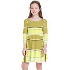 Kids  Quarter Sleeve Skater Dress 