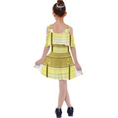 Kids  Shoulder Cutout Chiffon Dress 