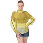 E8kogkcwqam3rmd High Neck Long Sleeve Chiffon Top