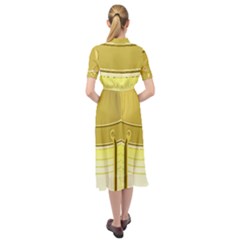 Keyhole Neckline Chiffon Dress 