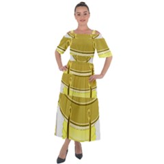 Shoulder Straps Boho Maxi Dress  