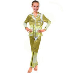 Kids  Satin Long Sleeve Pajamas Set 