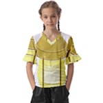 E8kogkcwqam3rmd Kids  V-Neck Horn Sleeve Blouse