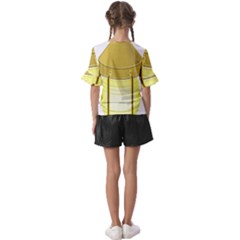 Kids  V-Neck Horn Sleeve Blouse 