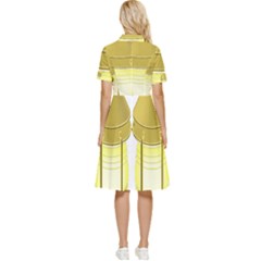 Button Top Knee Length Dress 
