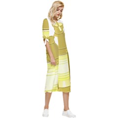 Bow Sleeve Chiffon Midi Dress 