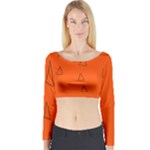 Drawing-1 Sketchpad Long Sleeve Crop Top