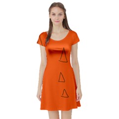 Short Sleeve Skater Dress Front Short Sleeve Skater Dress Front