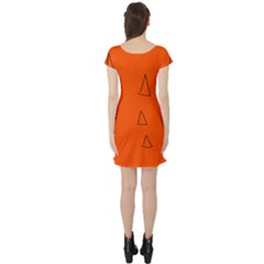 Short Sleeve Skater Dress Back Short Sleeve Skater Dress Back