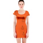 Drawing-1 Sketchpad Short Sleeve Bodycon Dress