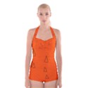 Boyleg Halter Swimsuit  