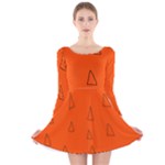 Drawing-1 Sketchpad Long Sleeve Velvet Skater Dress