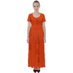 Drawing-1 Sketchpad High Waist Short Sleeve Maxi Dress