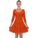 Drawing-1 Sketchpad Quarter Sleeve Skater Dress