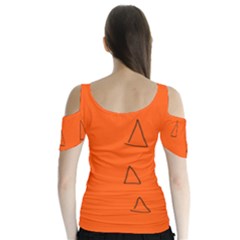 Butterfly Sleeve Cutout T-Shirt  