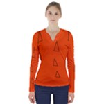 Drawing-1 Sketchpad V-Neck Long Sleeve Top