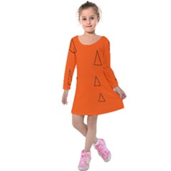 Kids  Long Sleeve Velvet Dress 