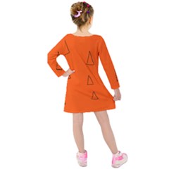 Kids  Long Sleeve Velvet Dress 