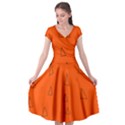 Cap Sleeve Wrap Front Dress 