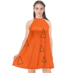 Drawing-1 Sketchpad Halter Neckline Chiffon Dress 