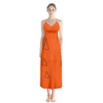 Drawing-1 Sketchpad Button Up Chiffon Maxi Dress
