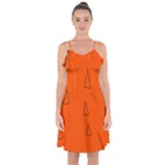 Drawing-1 Sketchpad Ruffle Detail Chiffon Dress