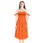 Drawing-1 Sketchpad Shoulder Tie Bardot Midi Dress