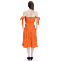 Shoulder Tie Bardot Midi Dress 
