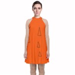 Drawing-1 Sketchpad Velvet Halter Neckline Dress 