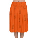 Drawing-1 Sketchpad Velvet Flared Midi Skirt