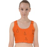 Drawing-1 Sketchpad Velvet Racer Back Crop Top
