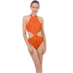 Drawing-1 Sketchpad Halter Side Cut Swimsuit