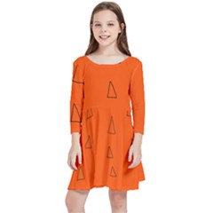 Kids  Quarter Sleeve Skater Dress 