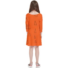 Kids  Quarter Sleeve Skater Dress 