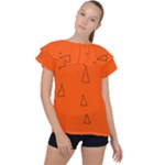 Drawing-1 Sketchpad Ruffle Collar Chiffon Blouse