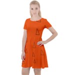 Drawing-1 Sketchpad Cap Sleeve Velour Dress 