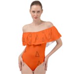 Drawing-1 Sketchpad Off Shoulder Velour Bodysuit 