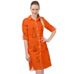 Drawing-1 Sketchpad Long Sleeve Mini Shirt Dress