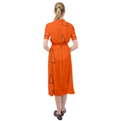 Keyhole Neckline Chiffon Dress 