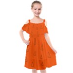Drawing-1 Sketchpad Kids  Cut Out Shoulders Chiffon Dress