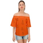 Drawing-1 Sketchpad Off Shoulder Short Sleeve Top