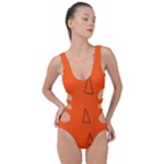 Drawing-1 Sketchpad Side Cut Out Swimsuit