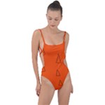 Drawing-1 Sketchpad Tie Strap One Piece Swimsuit